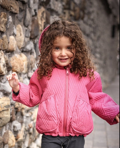 Mantel Fuchsia Pocket Quilted Lightweight Jacket