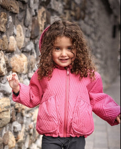 Mantel Fuchsia Pocket Quilted Lightweight Jacket