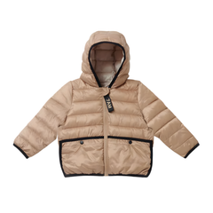 7AM Enfant Roll Me Puffer – Tan Ecru Kids Winter Jacket