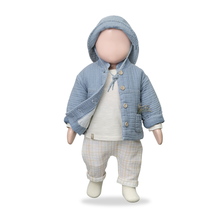 1+ in The Family Adriano Padded Denim Jacket