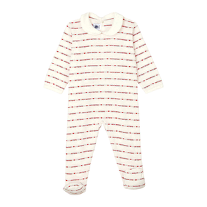 Petit Bateau - Baby Boy Logo Print Romper Sleepsuit | Soft Cotton One-Piece