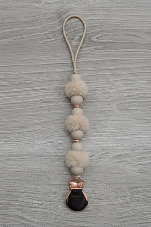 Crystal Dream Pom Pacifier Clip