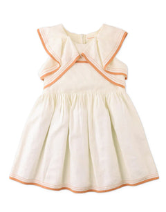 GIRLS FIONA DRESS WITH FLUTTER COLLAR