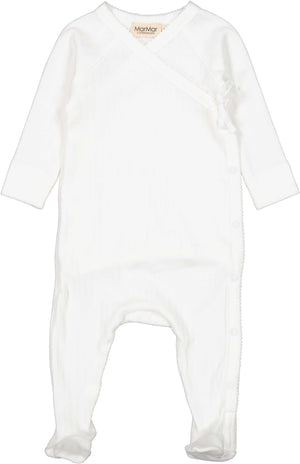 MarMar Gentle White Rubetta Footie + Hat