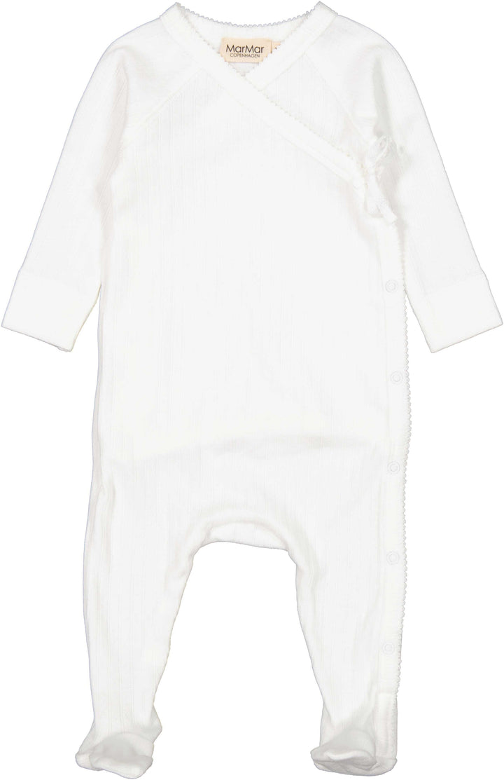 MarMar Gentle White Rubetta Footie + Hat