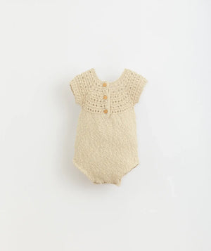 Play Up Knitted jumpsuit with wooden buttons | Botany