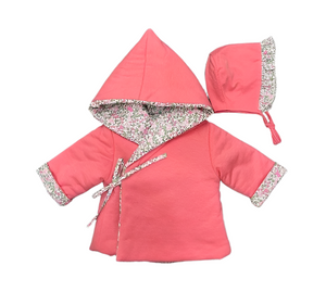 La Mascot Coral Floral Jacket + Bonnet