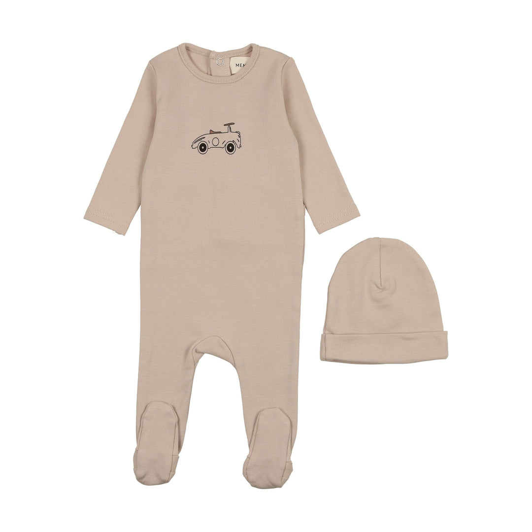 Mema Knits Oatmeal Car Footie