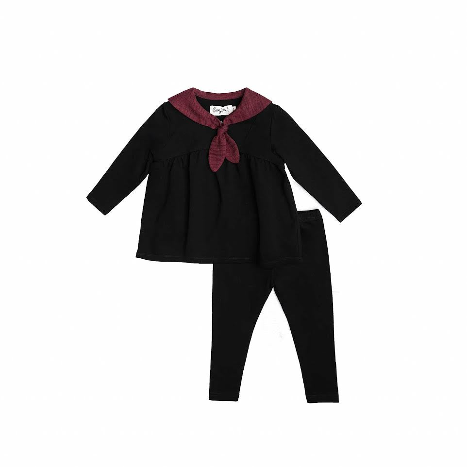 Bonjour Girls Kerchief Tie 2 Pc Set
