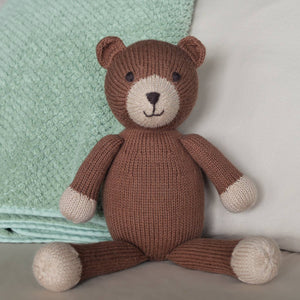 Melange Collection - Handmade Knit Teddy Bear - Fair Trade Cotton Toy