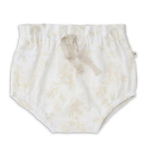 A minimalist pair of 1+ in the Family Ulla Bloomers in an ecru cotton finish, showcasing the clean lines and high-end boutique aesthetic.