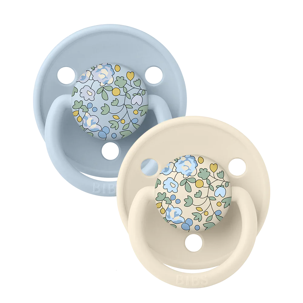 Bibs x Liberty De Lux 2 PACK Eloise - Baby Blue Mix - One Size / Silicone