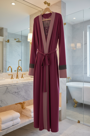Luxury Peruvian Pima Cotton French Terry Wrap Robe - Ultra Soft & Breathable Loungewear