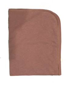 La Mascot Gold Stitched Knit Blanket (Mauve/Gold)