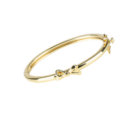 Gold Bangle with Gold Bow
