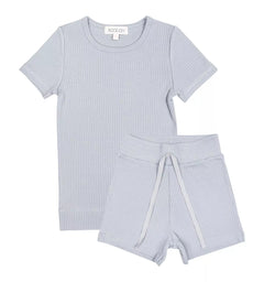 KoaLav Mineral Gray Short Sleeve Set