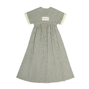 Bonjour – Black Striped Laced Maxi Dress (High-End French Boutique Style)