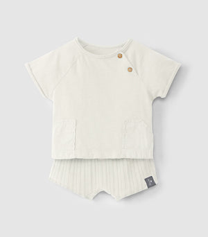 SNUG Baby T-Shirt & Ribbed Shorts For Infants