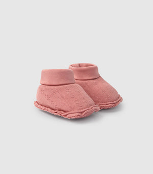 SNUG Baby Organic Cotton Bonnet And Bootie Set For Newborn