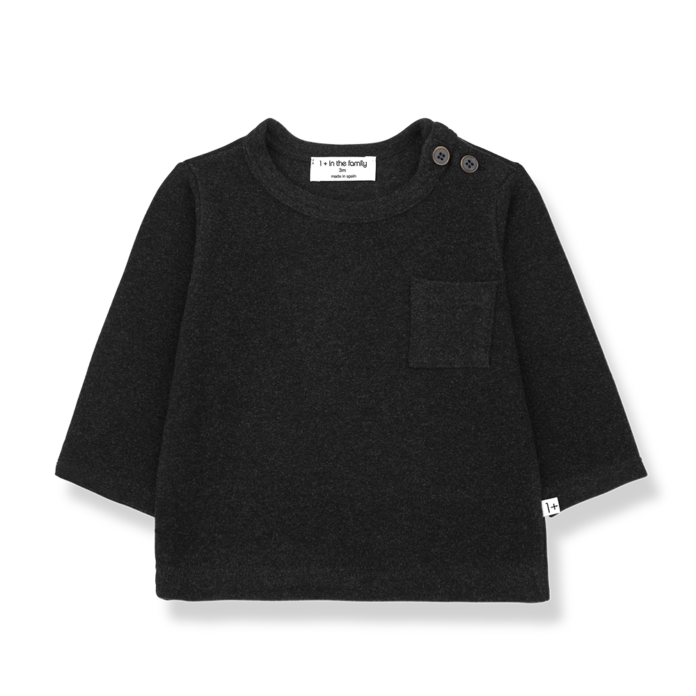 1+ in the Family Oriol Anthracite Long Sleeve T-shirt