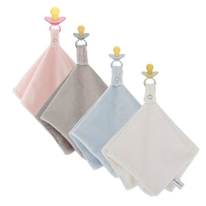 Doodalou - Super Soft Velboa Pacifier Blanket – Ivory