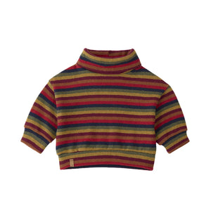 A cozy 1+ in the Family multicolor knit turtleneck sweater for babies and toddlers.