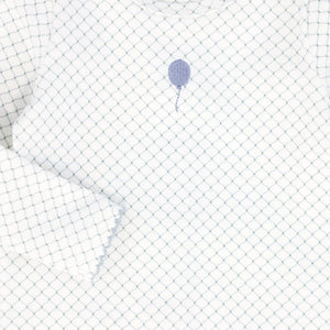 Bebe Jolee White/Blue Rope Print Footie