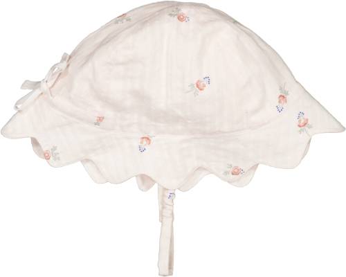 floral scallop muslin sunhat