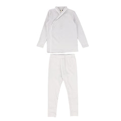 Bebe Jolee Blue Piped Wrap Pajamas