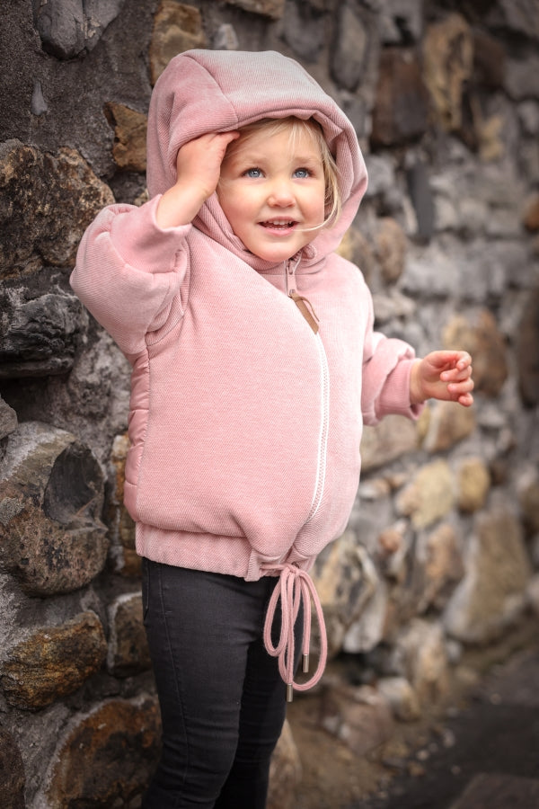 Mantel Pink Velour Winter Bomber