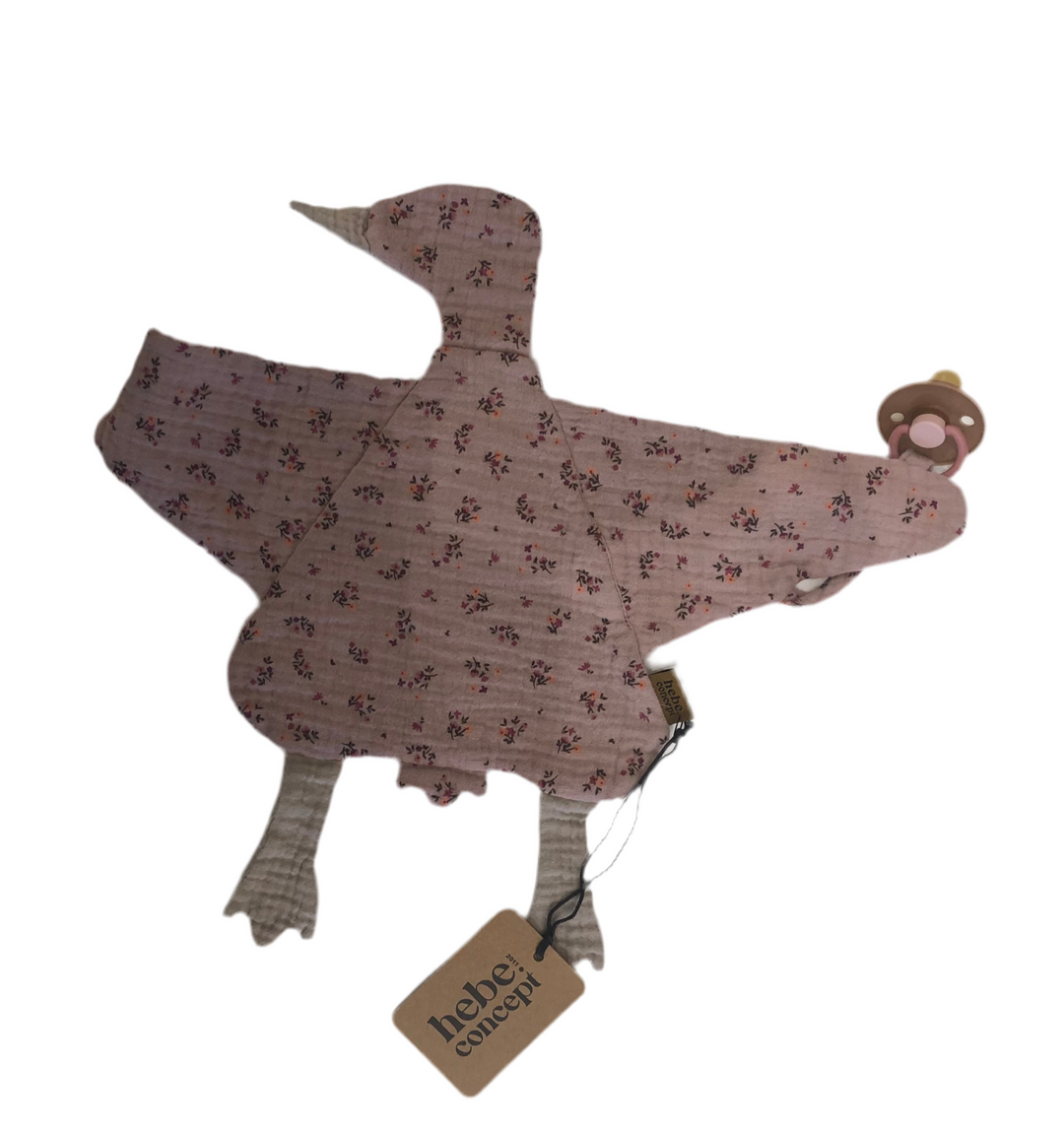Hebe Pink Floral Muslin Cuddle Cloth Lovey