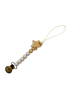 Three Hearts & Co. - Kinley Paci/Toy Clip: White Sand