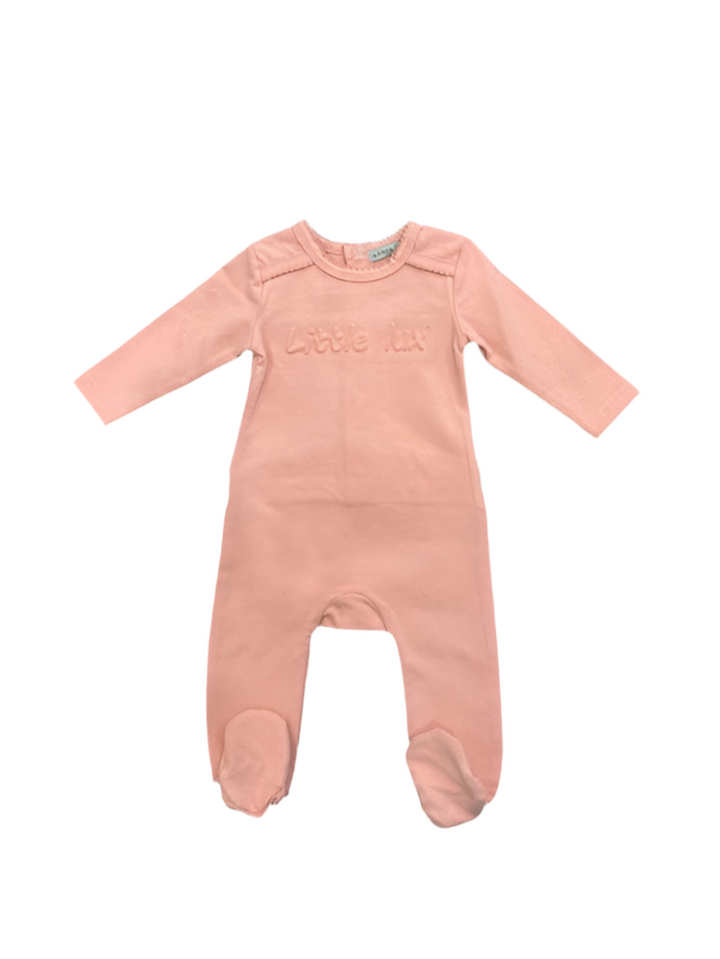 LITTLE LUX EMBOSSED  FOOTIE + BONNET