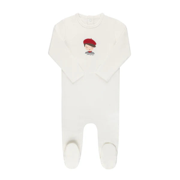 Ely's & Co French Terry Ivory French Boy Footie