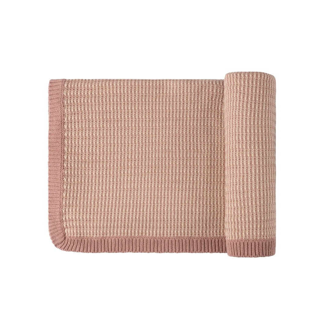 Looms Pink/Ivory Thin Stripe Blanket
