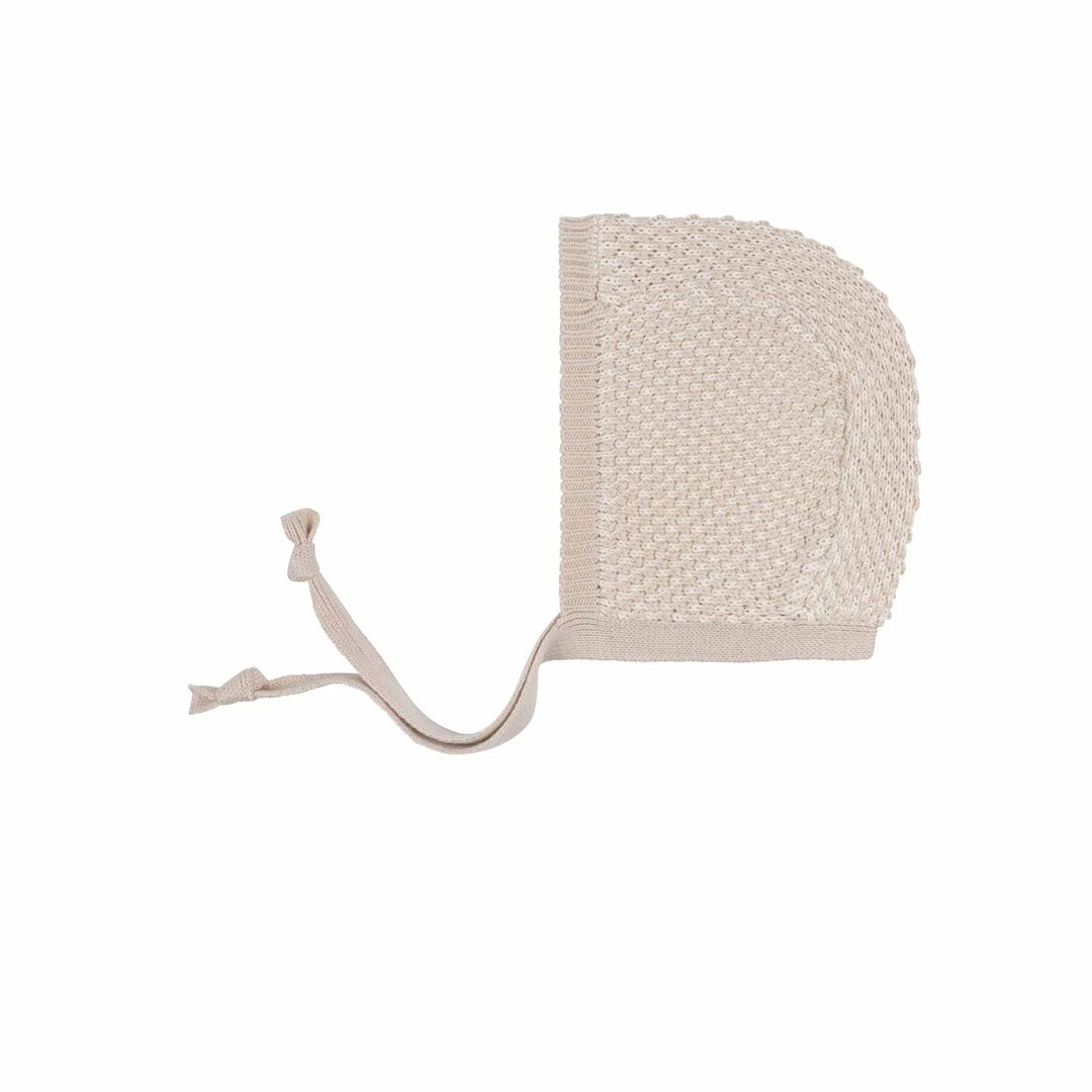Looms Beige Bubble Knit Bonnet