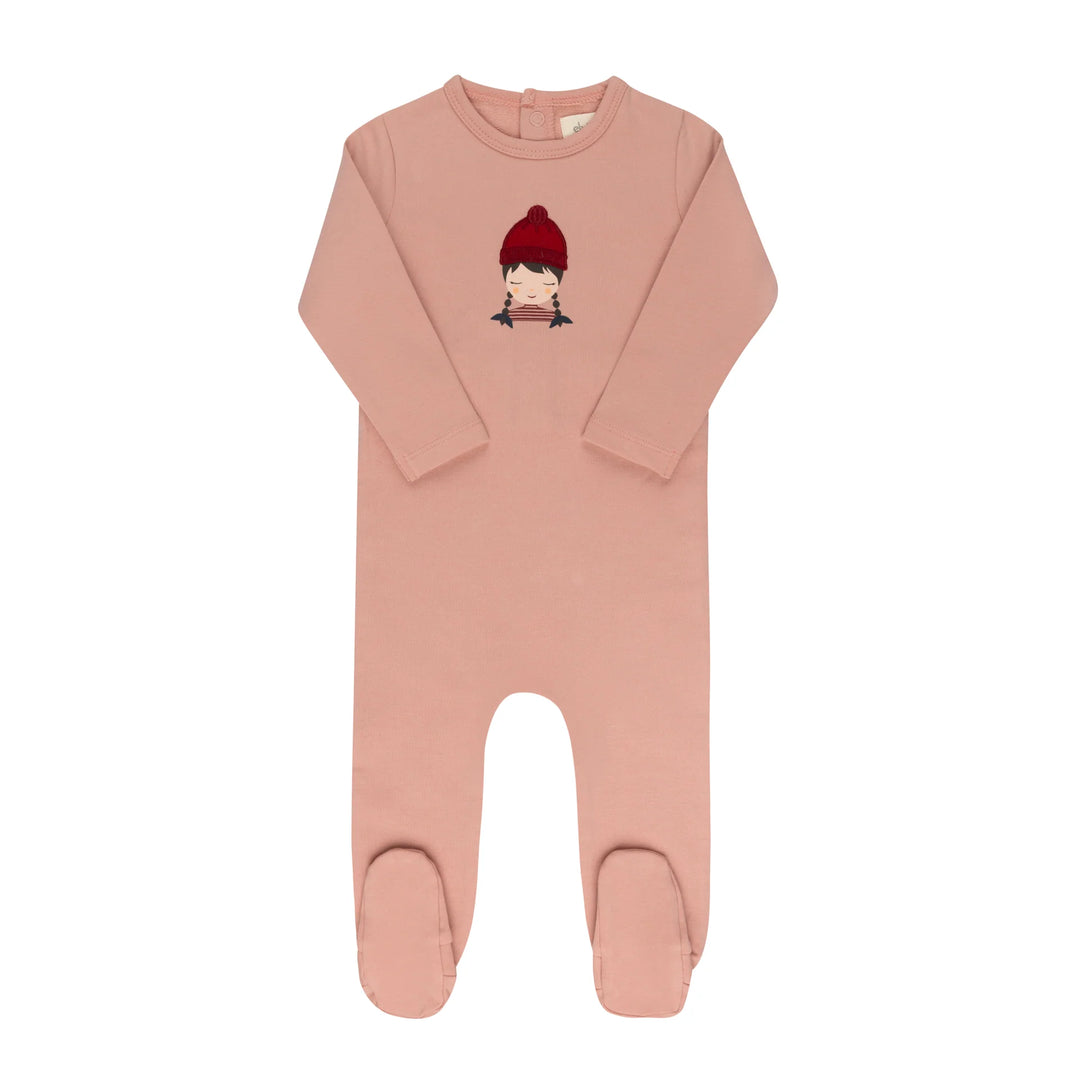 Ely's & Co Pink Autumn Kids Footie