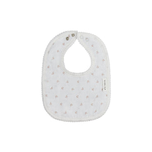 Ely’s & Co. – Girl Rosebud Bib | Ivory & Pink