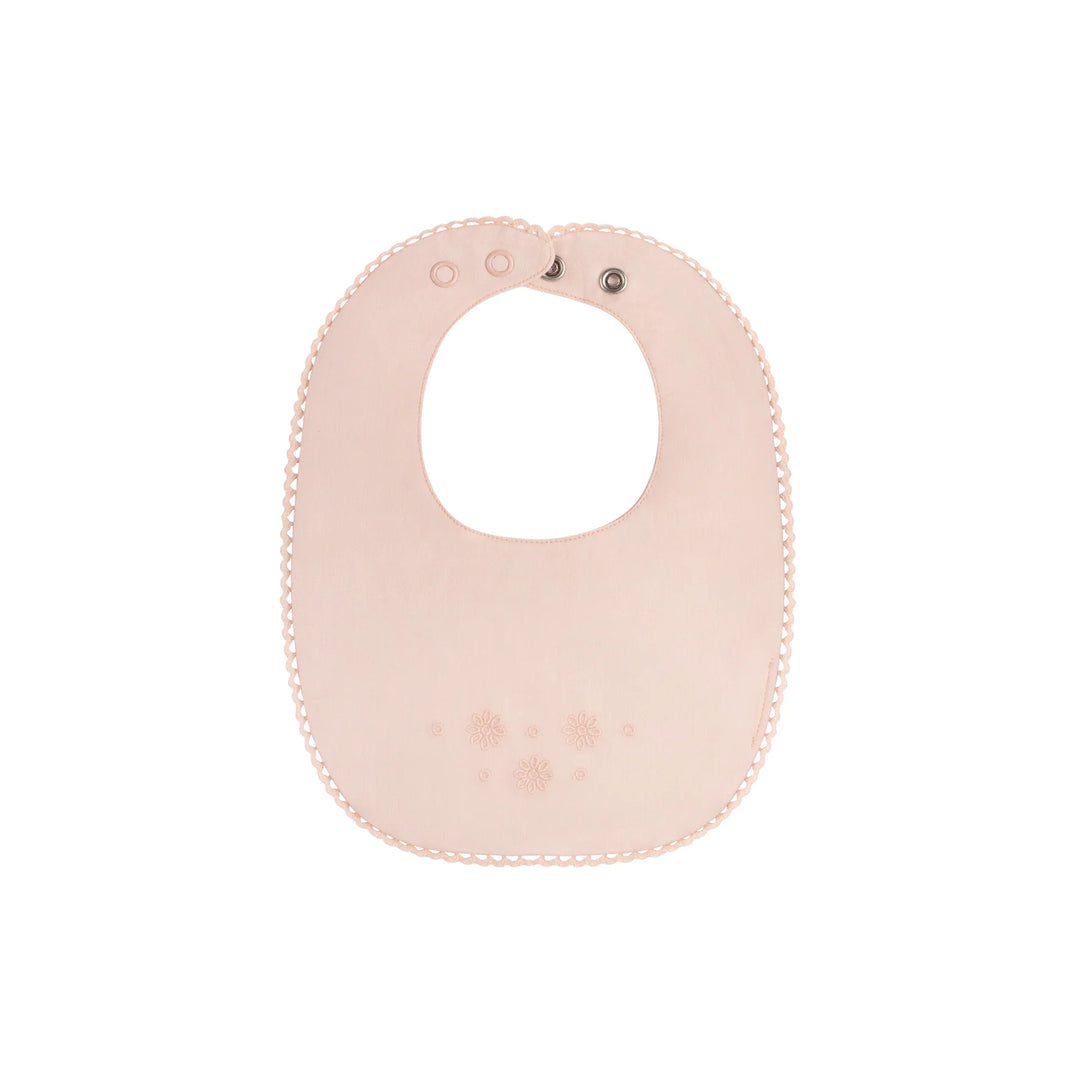Ely's & Co Pink Embroidered Collar Bib