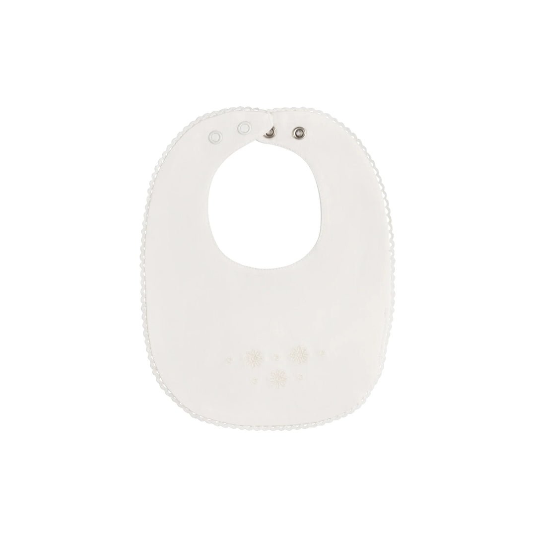 Ely's & Co Ivory Girl Embroidered Collar Bib