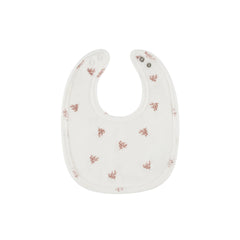 Ely's & Co Ivory Girls Velour Leaf Bib