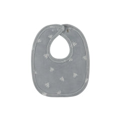 Ely's & Co Blue Velour Leaf Bib