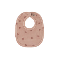 Ely's & Co Pink Velour Leaf Bib