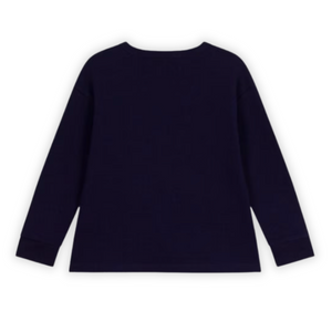 Kids Waffle-Knit Long-Sleeve Tee by Petit Bateau – Soft Cotton Top