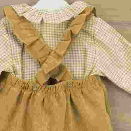 Babidu Baby Girl Organic Cotton Tank Top & Shirt with Ruffle