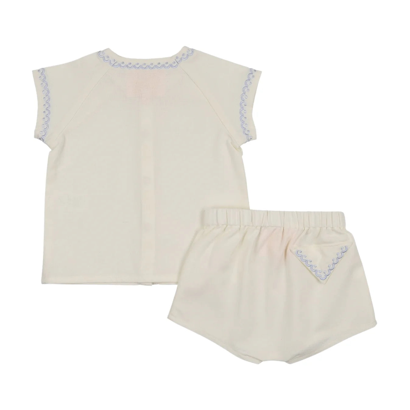 Little Tempest - Boys Ramie Embroidered Shorts