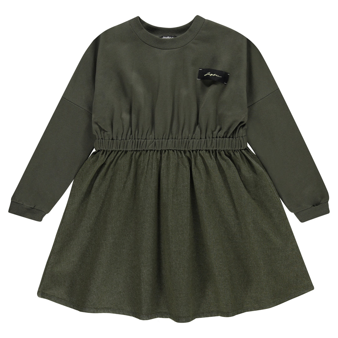 JayBee Green Mock 2 Pc Denim Dress