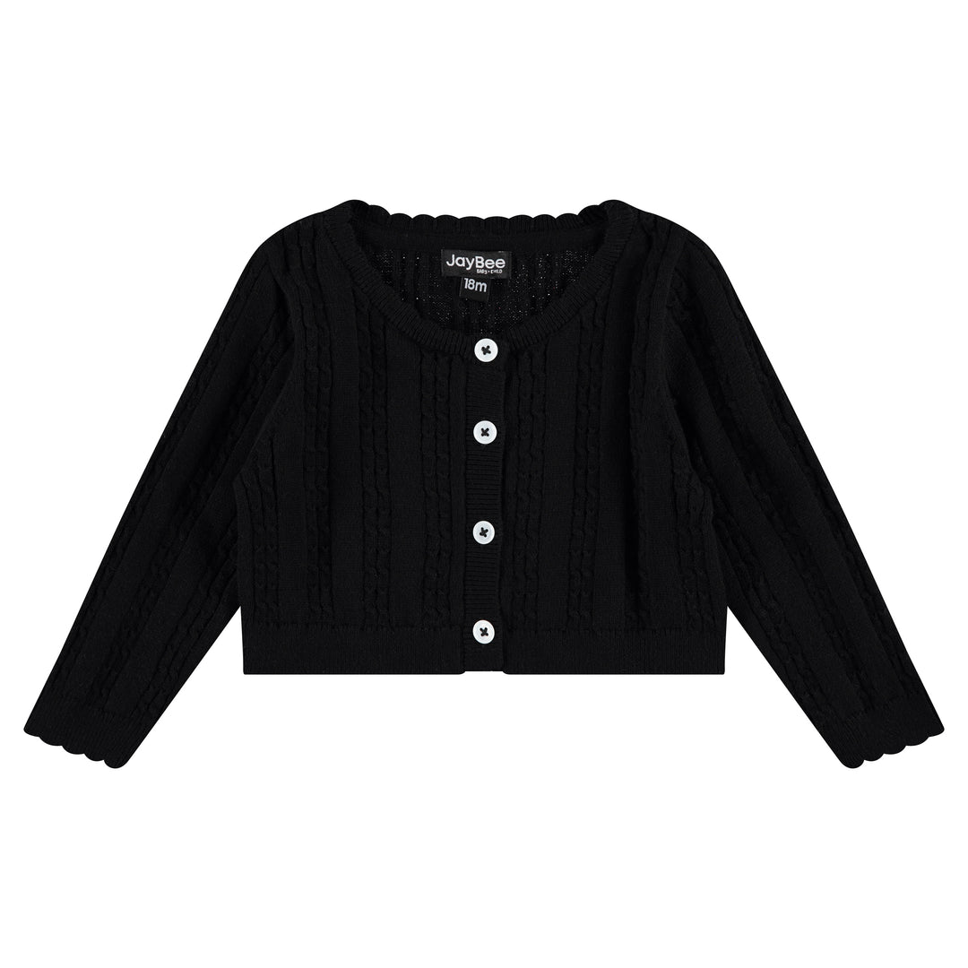 JayBee Black Cropped Knit Sweater