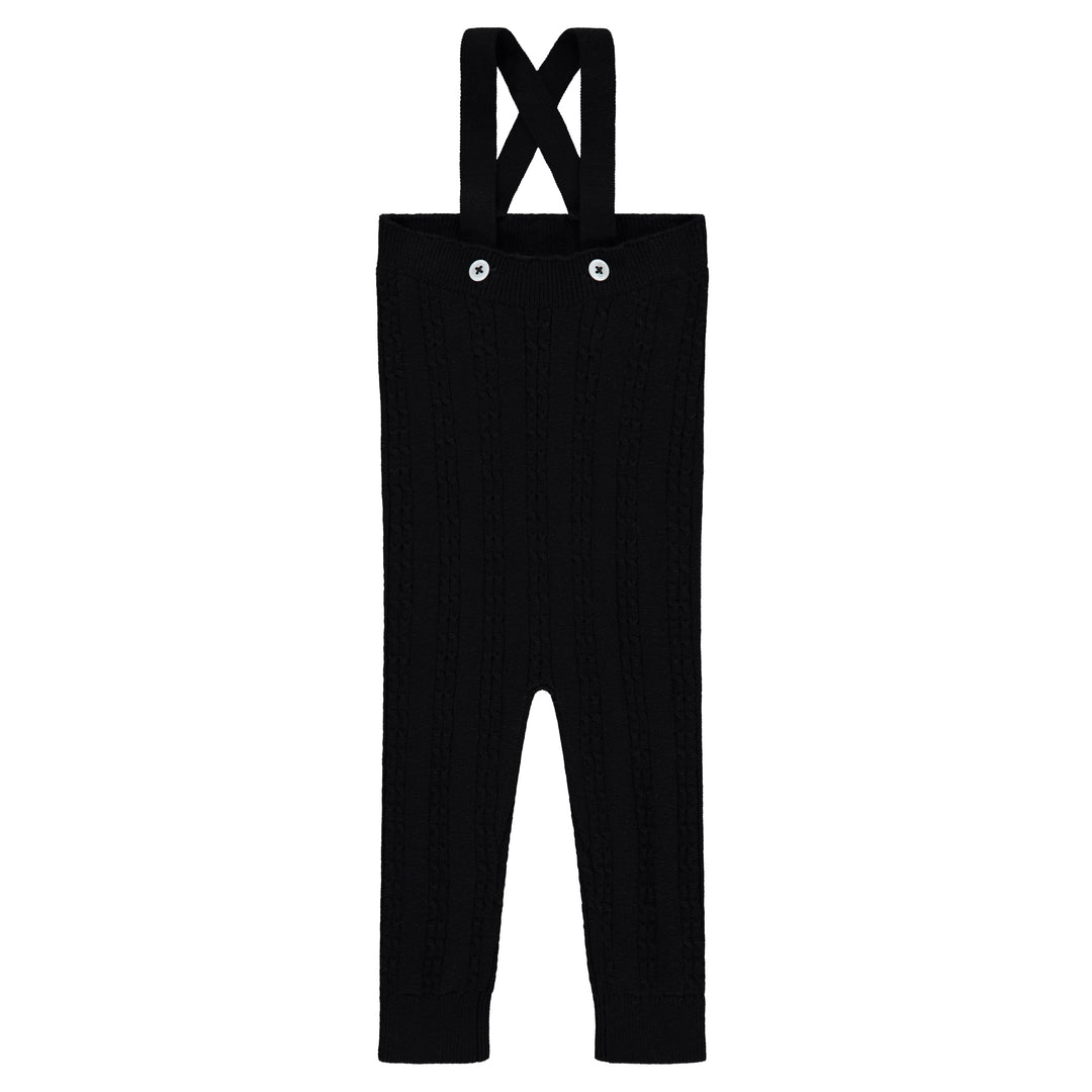 JayBee Black Sweater Knit Overalls