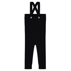 JayBee Black Sweater Knit Overalls